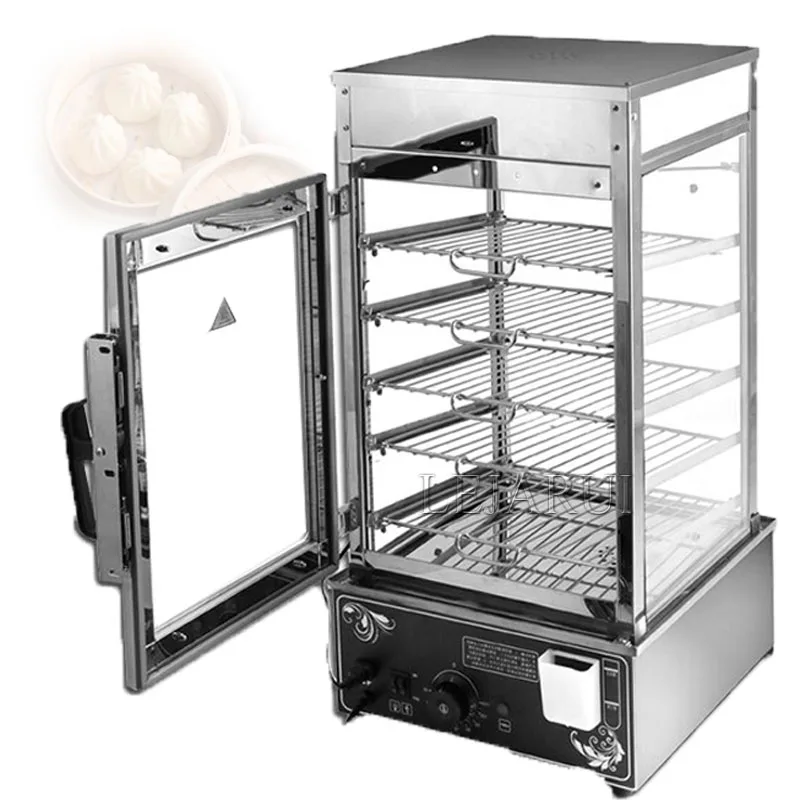 5단 찜기 자동 전기 찐빵기 스테인리스 스틸 이중용도 식품 찜기 상업용 음식 보온기