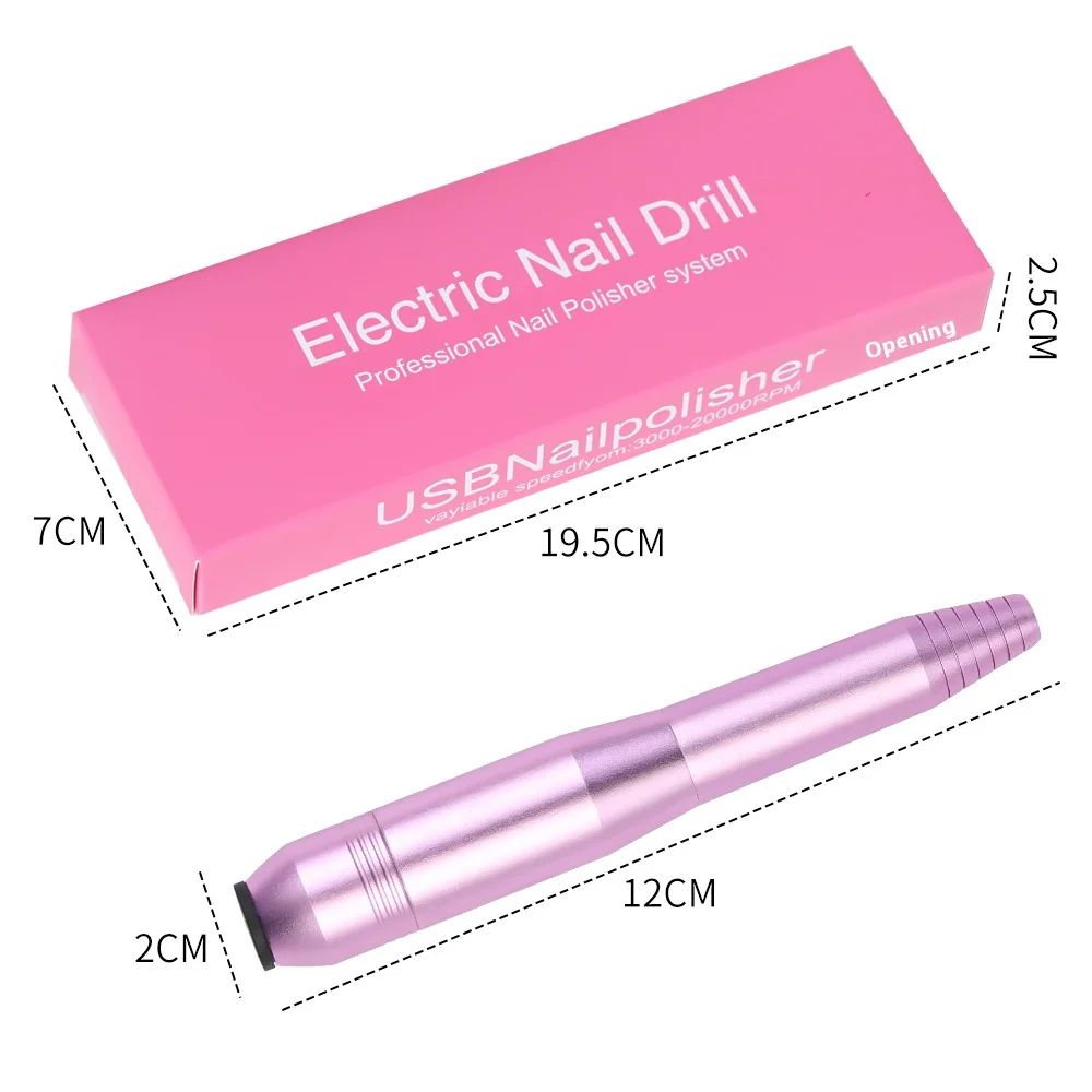 Perceuse à ongles électrique, Machine de manucure pour Nail Art, Kit de perceuse à lime à ongles pour l'élimination du Gel de vernis, pédicure, utilisation en Salon à domicile