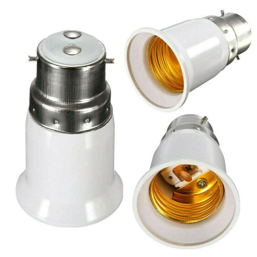 4pcs B22 To E27 Adapter Edison Screw Light Bulb Adaptor Converter LED Lamp Holder Conversion Bulb Base Lighting Accessories