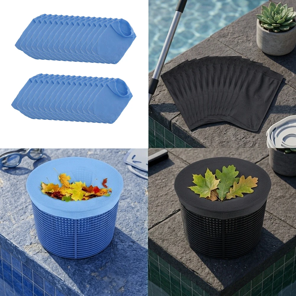 30Pack Pool Skimmer Socks Filter Screens For Leaves Hair Debris - Easy Install Mesh Bags For Swimming Pool Pump Basket Cleaning