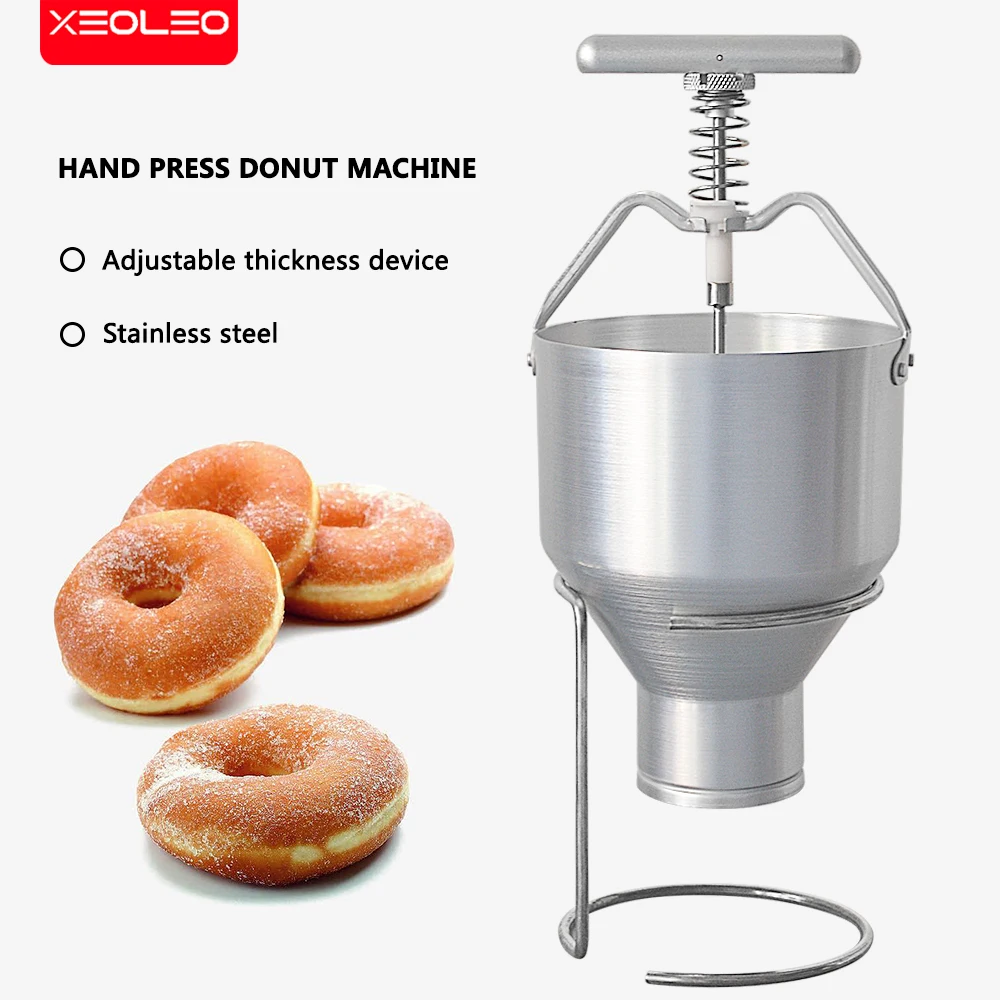 XEOLEO Mini manuelle donut maschine Donut maker Hand-gedrückt edelstahl donut former 5L Manuelle donut form Kommerziellen/DIY