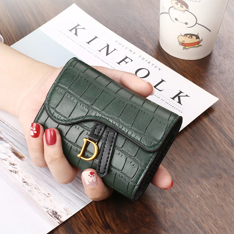 Card Bag Female Exquisite High-grade Compact Multi Card Position Coin Purse Light Luxury Niche Design Crocodile Print Wallet