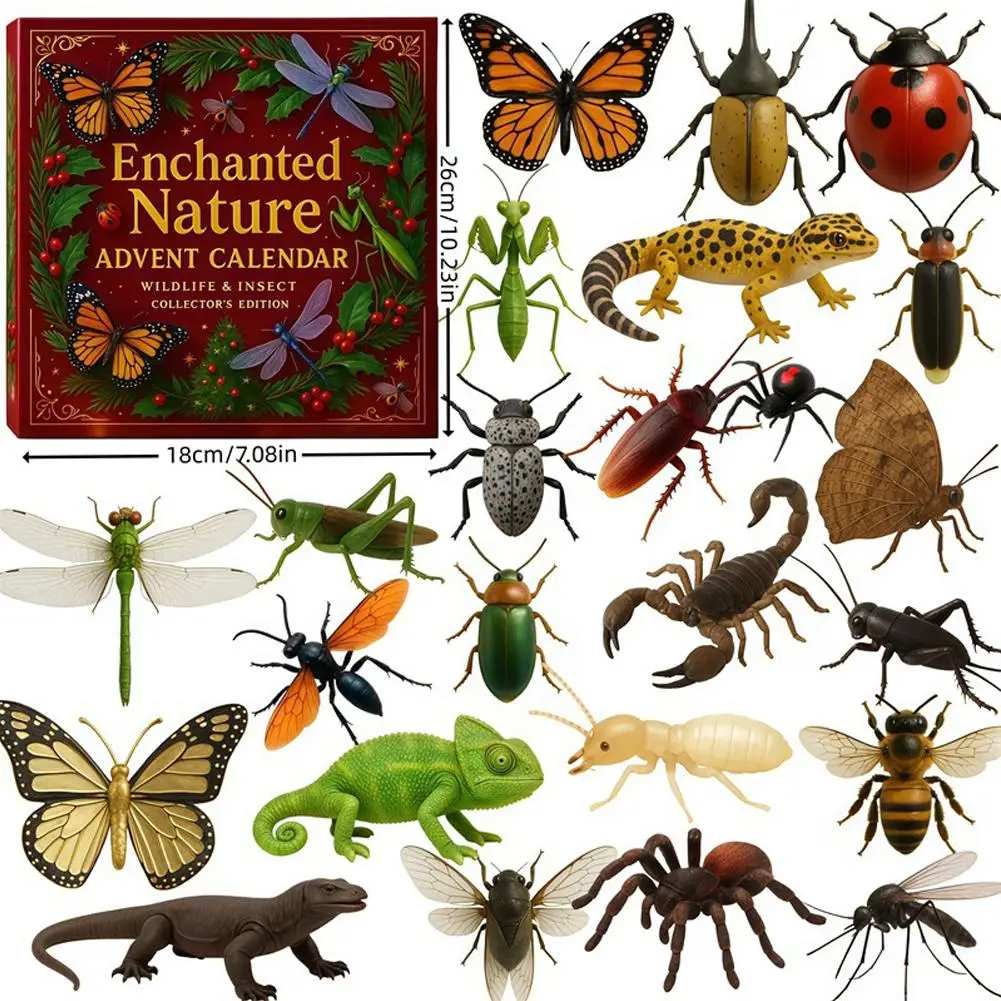 

Nature's Tricks Advent Calendar 2025 Acrylic Educational 24-Day Christmas Countdown with Science Toys Natural Phenomena Gift