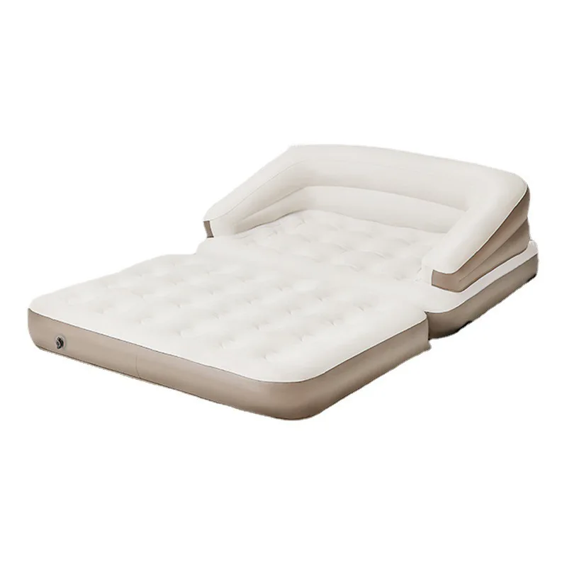 5-in-1 White Inflatable Mattress Multi-functional Air Sofa Chair & Indoor Relaxing Bed