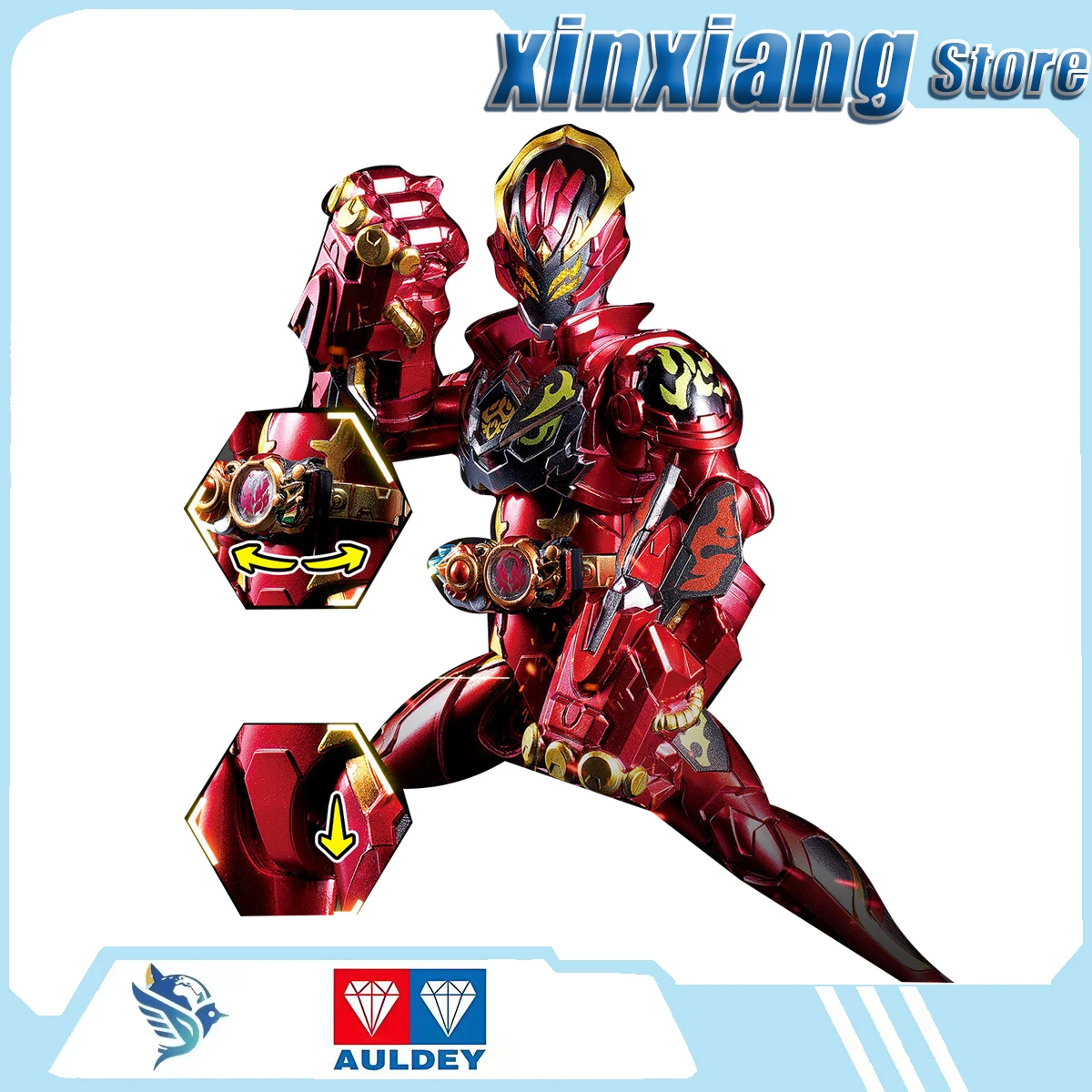 

AULDEY Transforming Robot Armor Hero Model Doll Cartoon Characters In Anime And Manga Collectible Finished Model Collect Toys