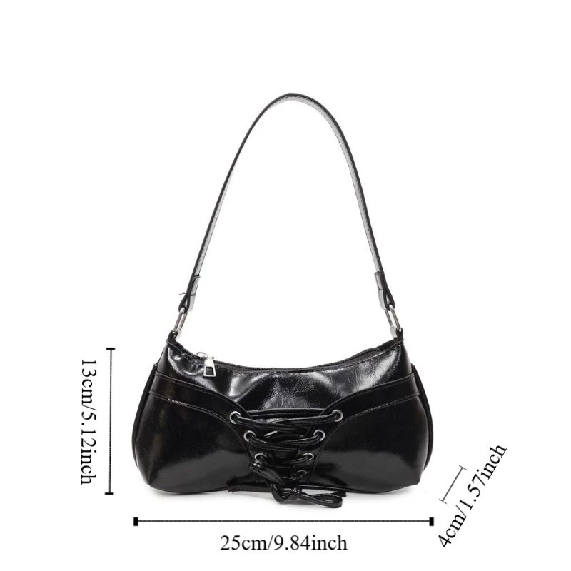 جديد ربطة القوس فيونكة حقيبة الكتف مصمم Y2k الإبط حقيبة بو الجلود الحلو المرأة حقيبة يد السيدات / الفتيات