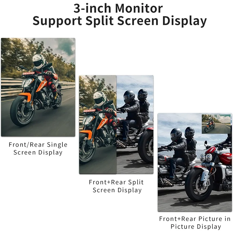 

Motorcycles Dash Cam Front And Rear Motorcycles Driving Recorder Camera Waterpoorf Motorcycles Dash Cam