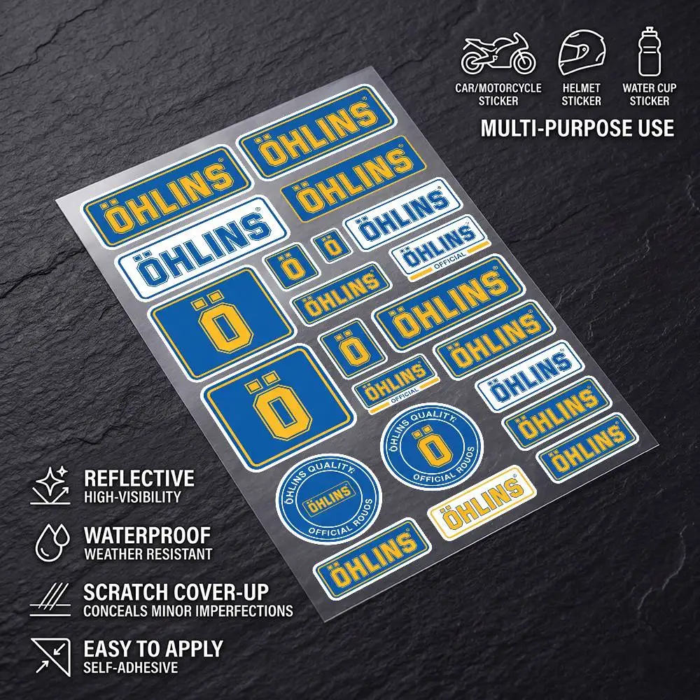 Poster O-hl-in-s All Purpose Reflective Waterproof Scratch Blocker Decal Car Bike Helmet Cup Refrigerator Decorative Stickers