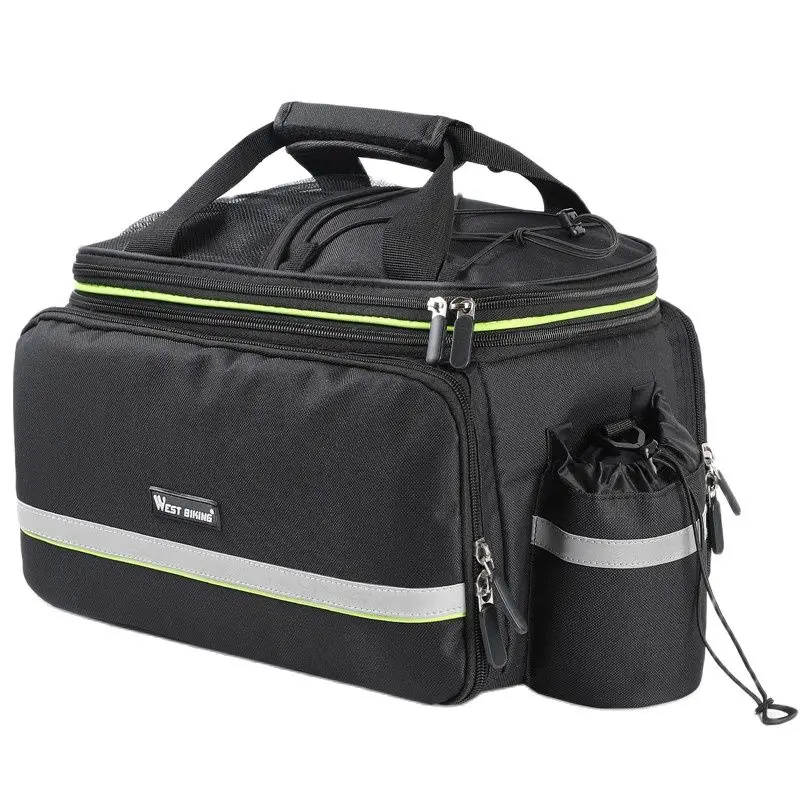 AliExpress West Biking WEST BIKING Waterproof Expandable Bike Rear Rack Bag 20-35L Bicycle Trunk Pannier with Rain Cover Reflective Strip for Cycling