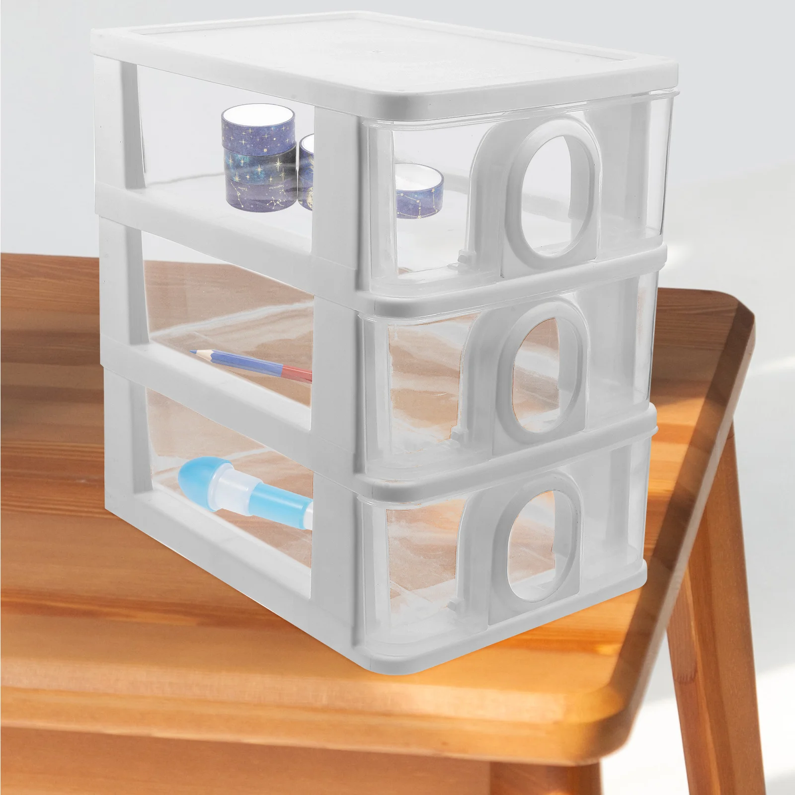 

Drawer Storage Box Desktop Organizer Bin for Cosmetics Makeup Brushes Plastic Desk Organizer Stationery Container Home