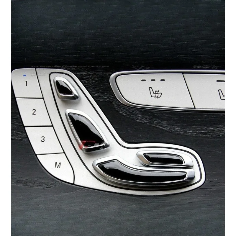 

Для автомобиля E Class W213 C Class W205 GLC X253 Автомобильные аксессуары Дверная панель Кнопка регулировки сиденья Крышка переключателя Наклейка