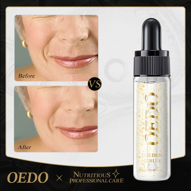 OEDO Gold Serum Anti-Aging Fade linee sottili profondamente nutriente idratante idratante migliora il tono della pelle essenza per il trattamento