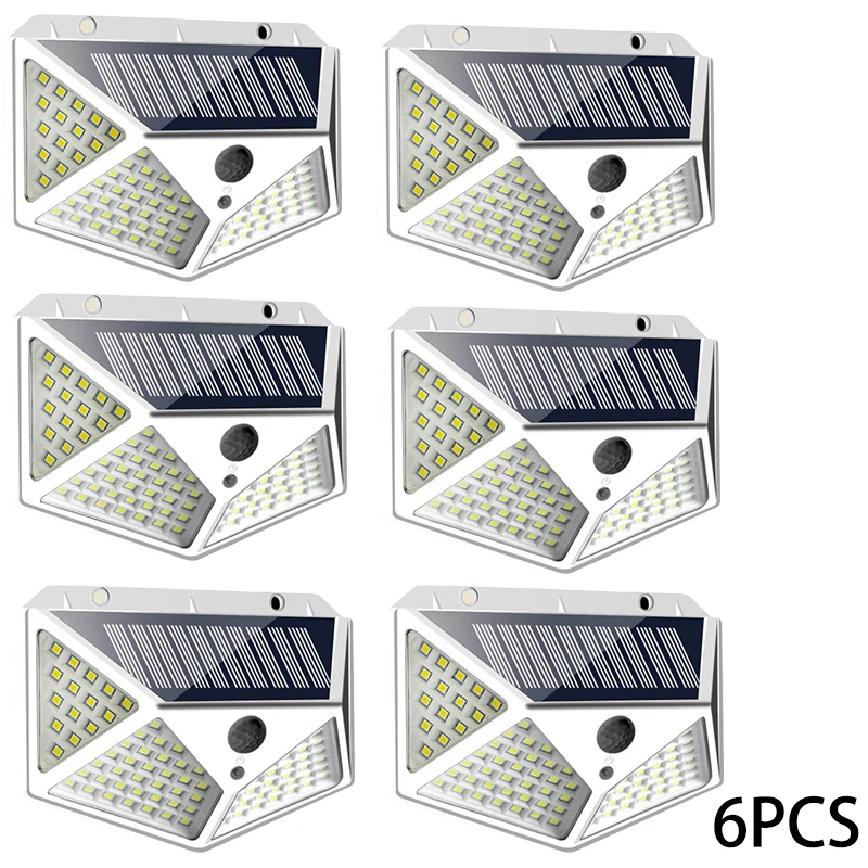 1-12 stuks zonne-verlichting buiten 100 LED wandlamp bewegingssensor verlichting waterdichte zonne-straatverlichting voor tuin veranda tuin garage