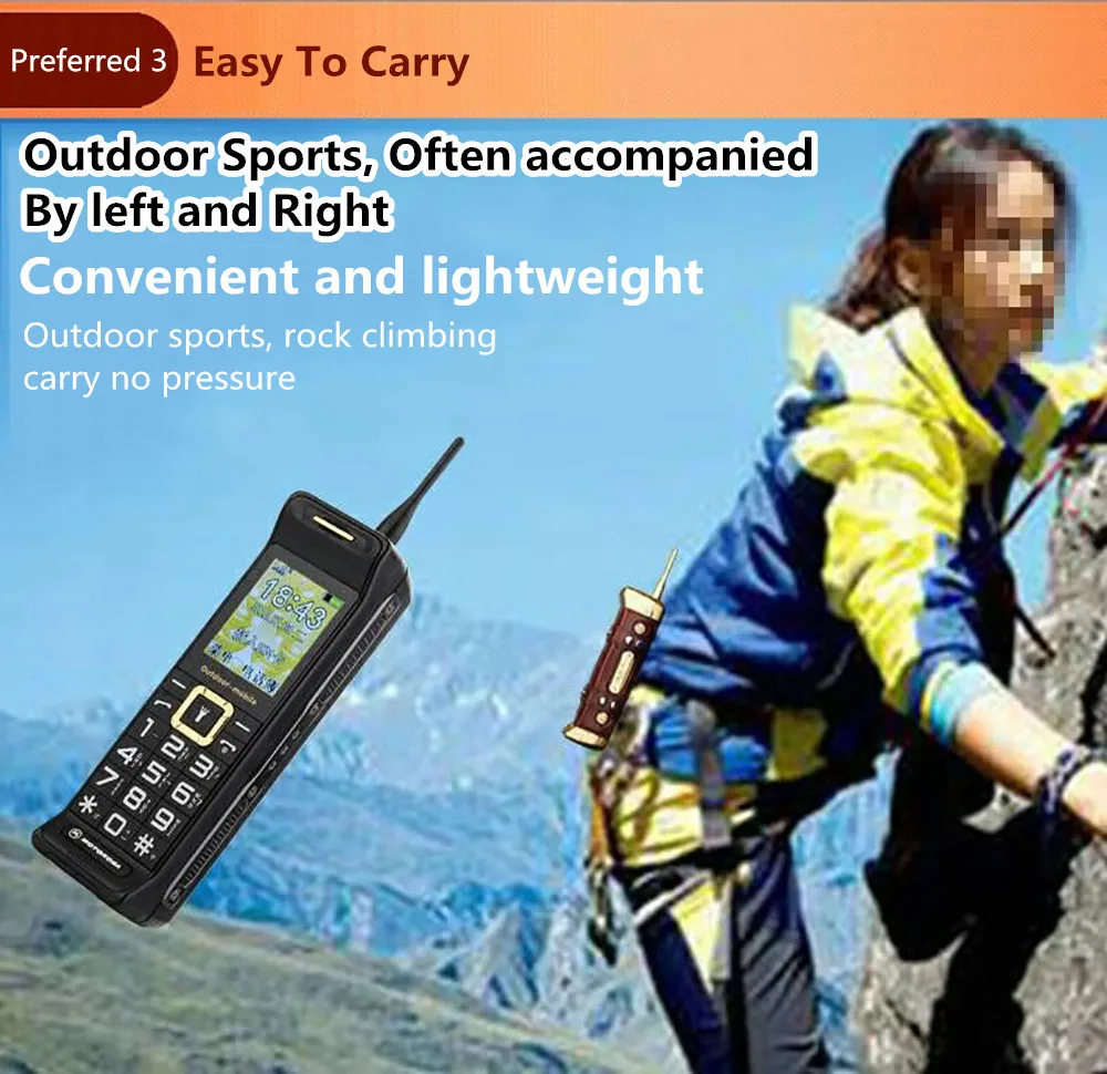 Long Standby C3 Retro Cellphone 2.2inches Dual SIM Card Mp3 Big Battery 6800mAh Bluetooth Unlocked Mobile Phone