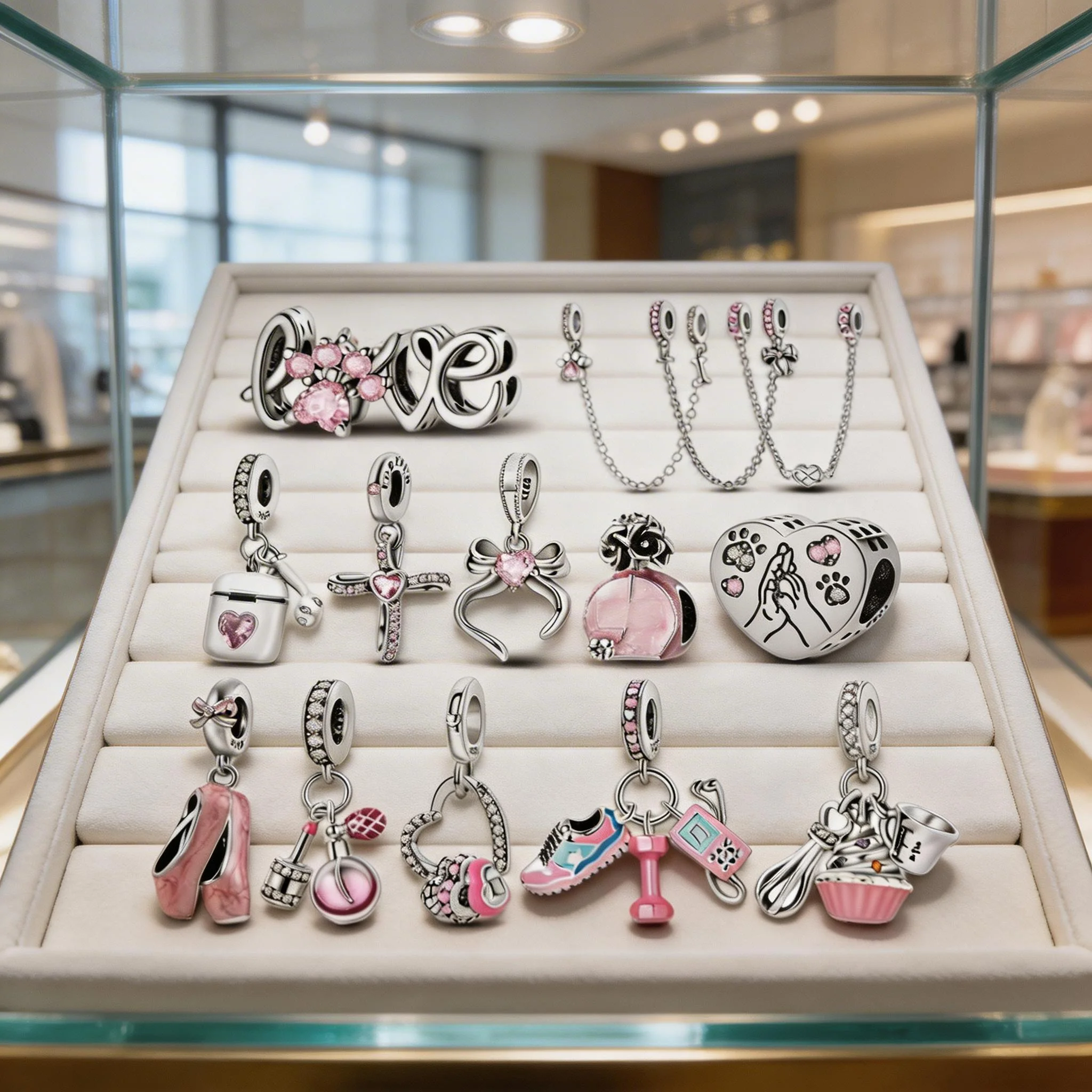 

Подвеска-шарм из стерлингового серебра 925 пробы с розовым сердечком и кубическим цирконием, для самостоятельного изготовления браслетов и ожерелий, подарок для нее, Colgante Plata