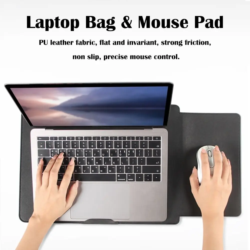 Funda impermeable para portatil 13-15 pulgadas con soporte y cuero PU - imagen 5