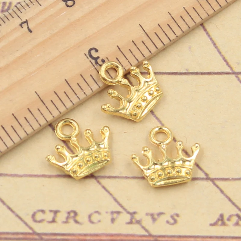 20pcs Charms Crown 13x14mm Tibetan Bronze Silver Color Pendants Antique Jewelry Making DIY Handmade Craft