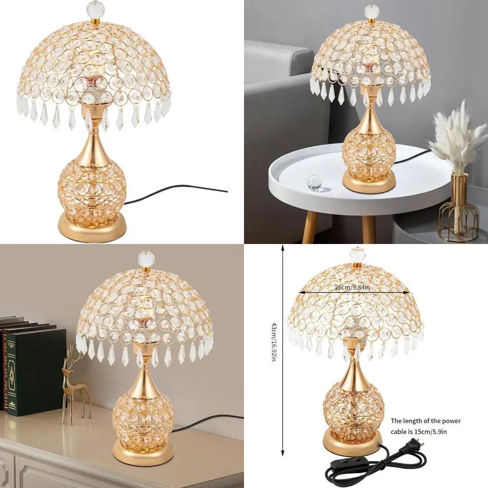 

Geometric Nightstand Desk Lamp for Bedroom Office Style 5