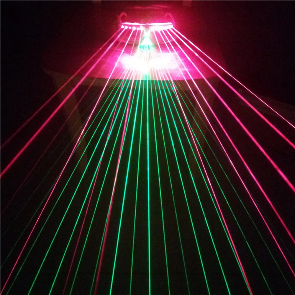 Imagem -03 - Design Verde Cor Vermelha Led Laser Iluminação Luvas Terno Trajes Óculos de Sol Dia das Bruxas Mostrar Dança Brilhante Nightclu Novo