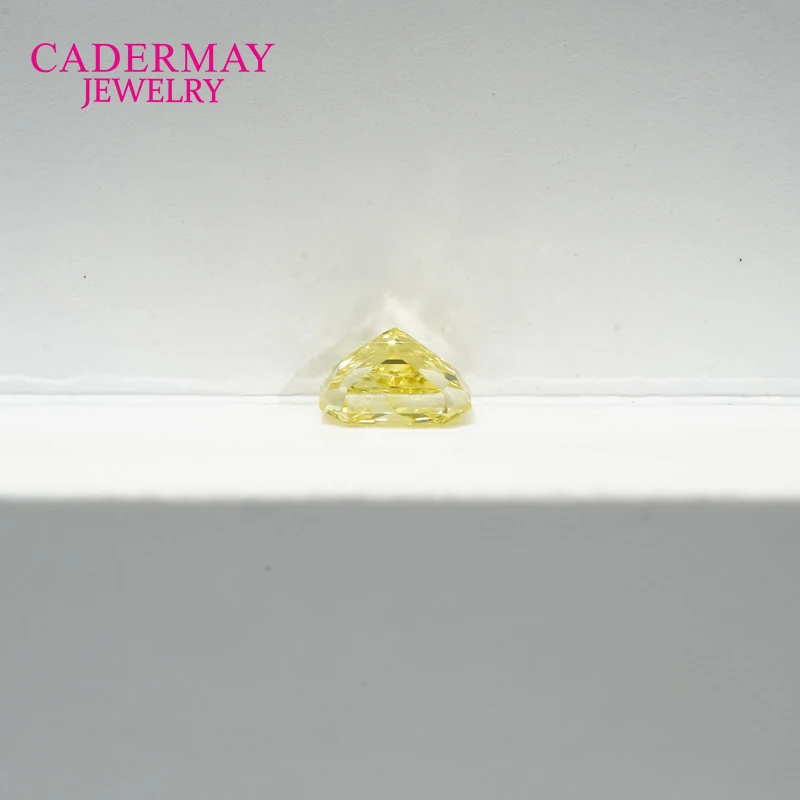 Cadermay متوفر في المخزون شهادة GEMID HPHT 1.066ct يتوهم مكثفة الأصفر VVS1 Raddiant شكل مختبر نمت الماس لصنع المجوهرات #3