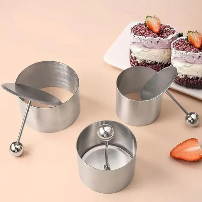 Molde redondo de acero inoxidable para Onigiri, máquina para hacer Sushi, anillo de tiramisú, pasta de atún, Taro, sándwich, anillo de comida, accesorios Bento, utensilio de cocina