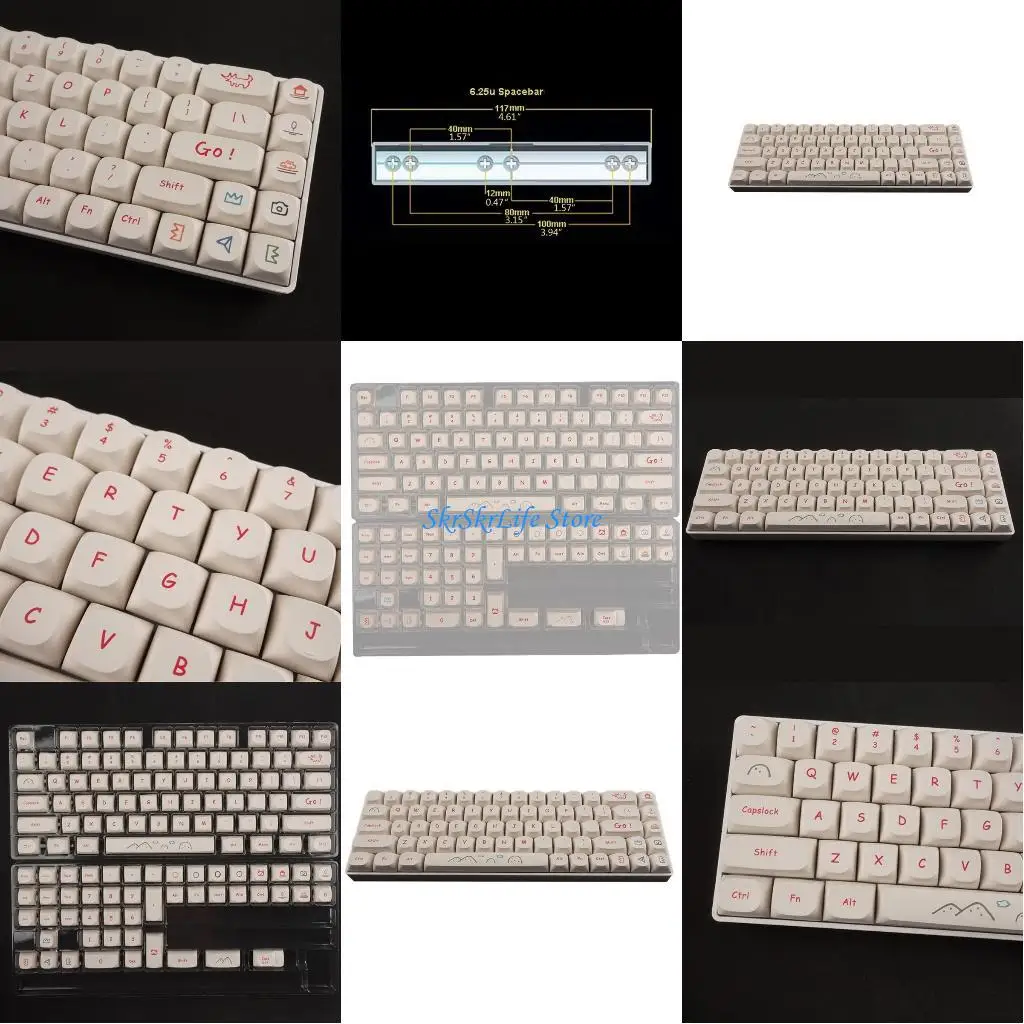 

E65E PBT Keycaps 1Set MAS Профиль Dye-Sub Perlonsication Graffiti Keyboard- Клавиц набор клавиш