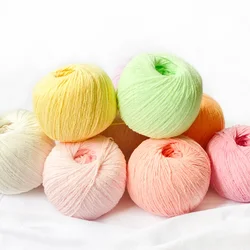 2mm Fluffy Cotton Fine Chenille Matte 50g DIY Hand Crochet Doll Knitting Doll Edelweiss Gold Velvet Wool Knitting Sweater Shoes