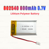 1pcs-10PCS 802540 Lipo 800mAh 3.7V 082540 Lithium Battery Li Polymer Batteries for Flashlight Remote Controller Handheld Fans