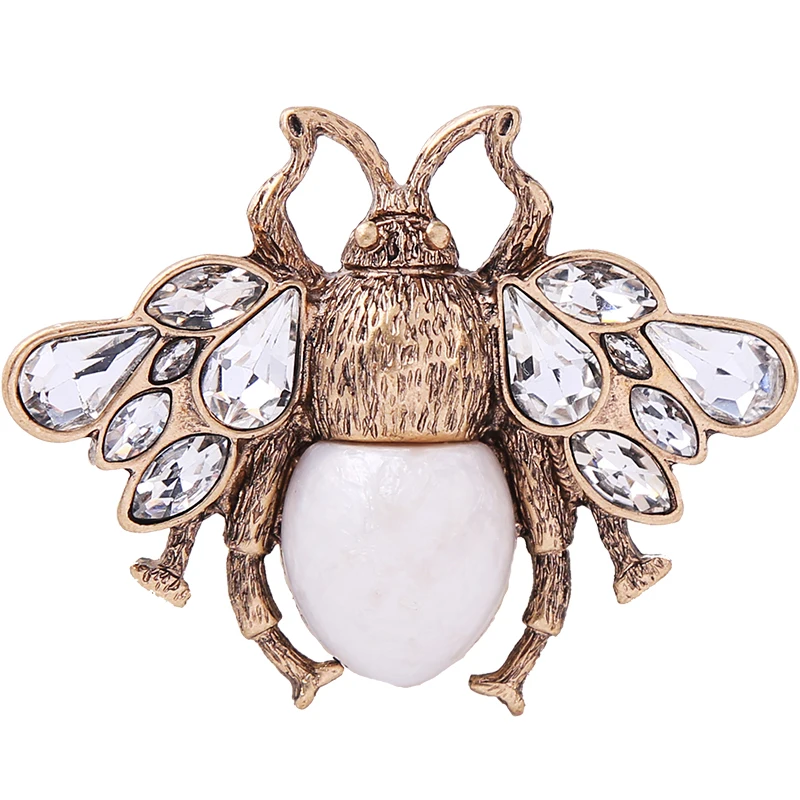 Fashion Enamel Insect Series Brooches Women Men Delicate Little Bee Brooch Crystal Rhinestone Brooch Pin Jewelry Gifts Wholesale