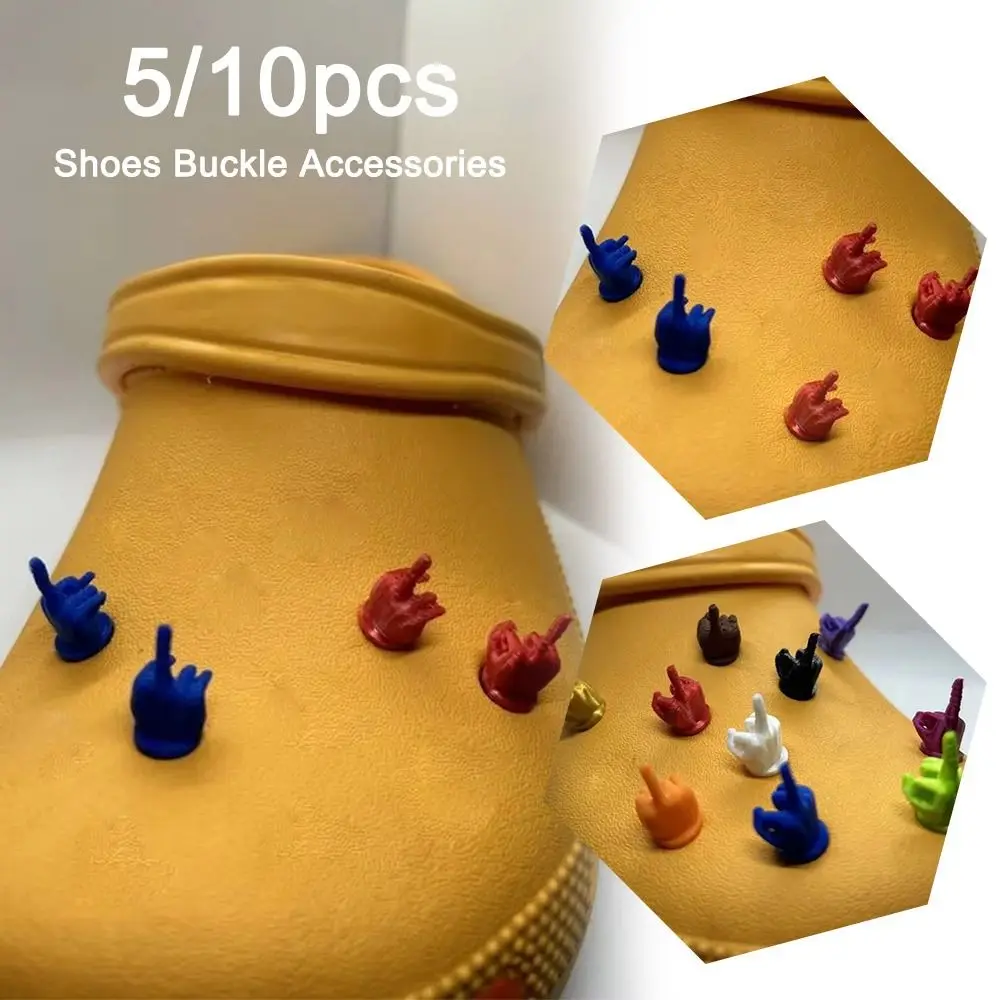 

5/10Pcs Cartoon Shoes Charms Buckle 3D Printed DIY Shoes Buckle Accessories Funny Hole Shoe Shoes Buckles