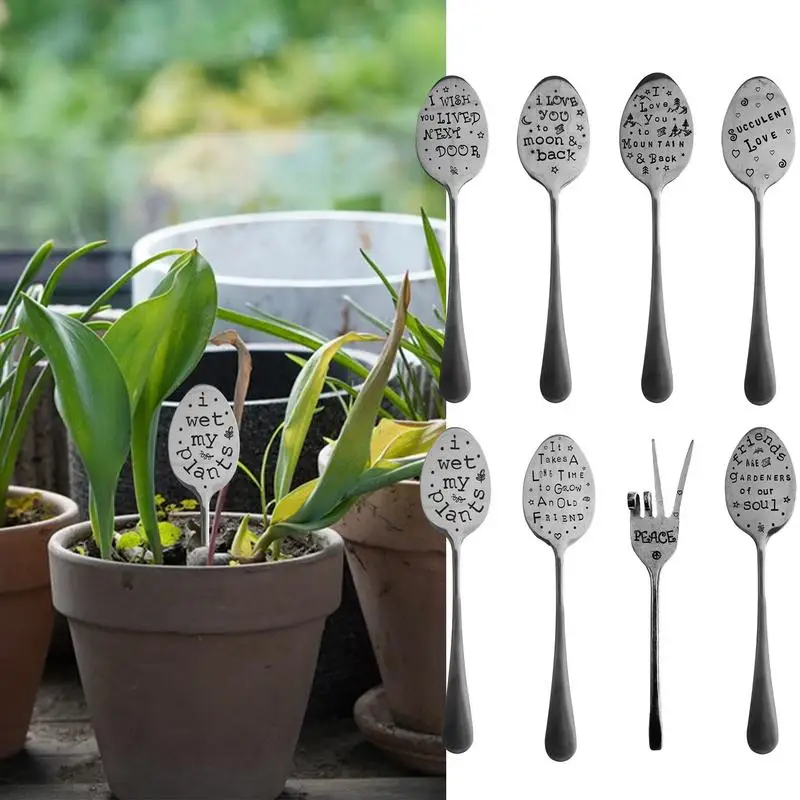 Scoop Shape Plant Labels Waterproof Garden Plant Labels Metal Scoop Shape Plant Labels  Nursery Markers Flower Pots  Sign Mark