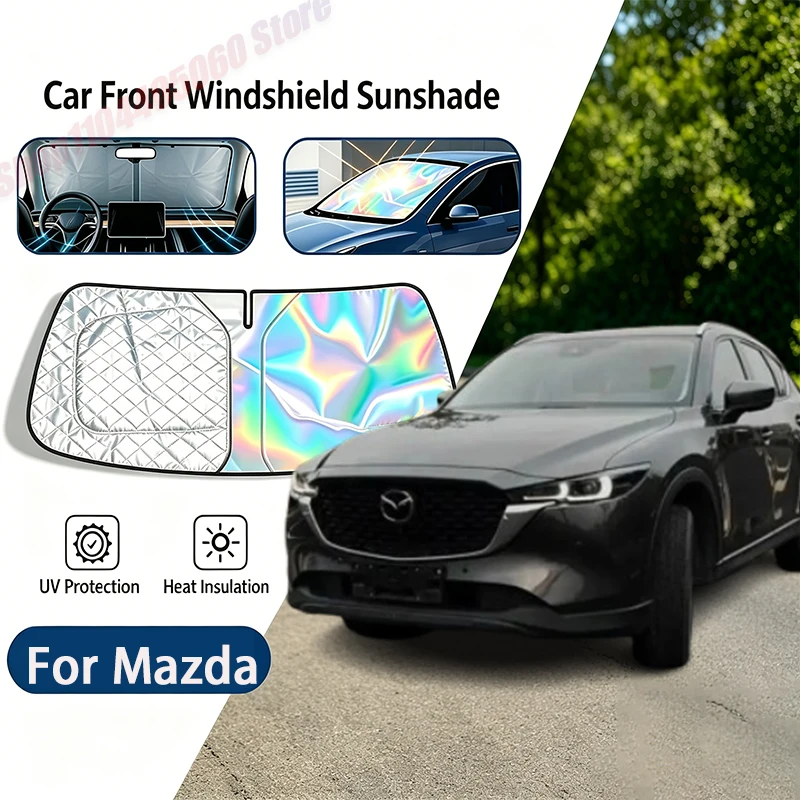 

For Mazda 3 CX 5 CX 30 CX 3 CX 50 CX 60 CX 90 Car Sun Visor Auto Front Windshield Sunshade Heat Insulation Summer Accessories