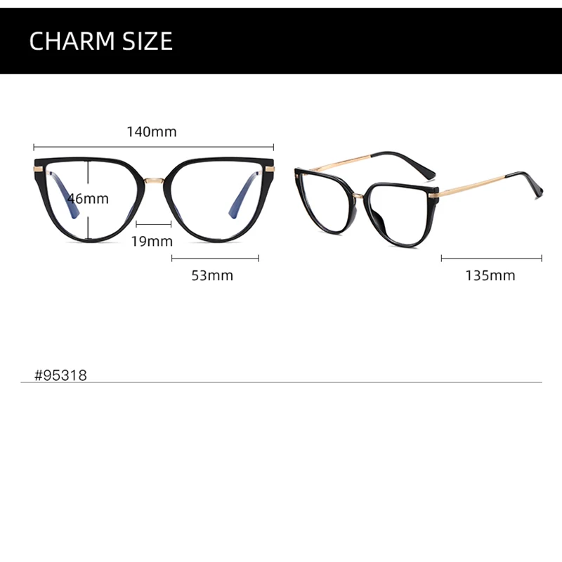 Ceofy Women Cateye Vintage Spectacle Glasses Frame Clip on Brand Designer  Magnetic Optical Myopia Dual-purpose Eyewear 95318