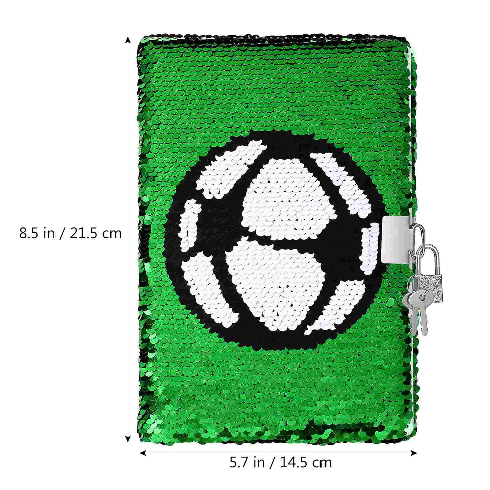 Mini Child Notebooks with Lock for Adults Football Notepad Green Kids Journals Girls