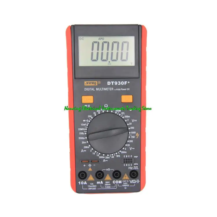 100% Original SZBJ  DT930F+ High precision folding LCD Max display 19999 2000uF capacitance 200M resistance digital multimeter