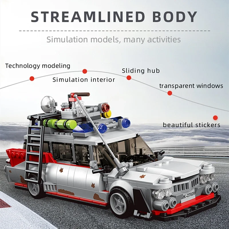 子供のための超高速レーシングカーモデルビルディングブロック,mocミニ映画車両,組み立てレンガ,DIYおもちゃ,ギフト,都市,技術