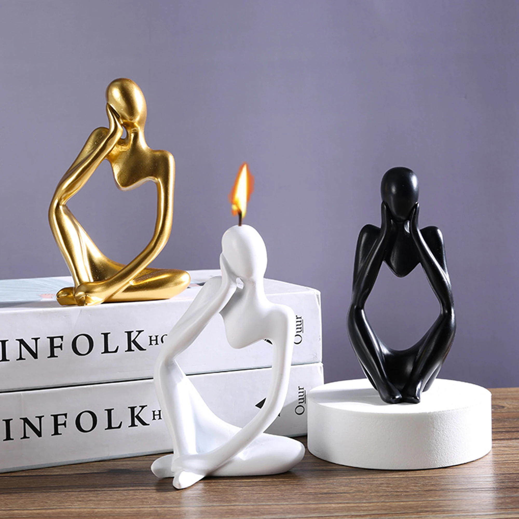 

Thinker Candle Silicone Mould Aromatherapy Plaster Resin Hand-made Home Decor Fragrance Candles Making Portrait Ornament Tools