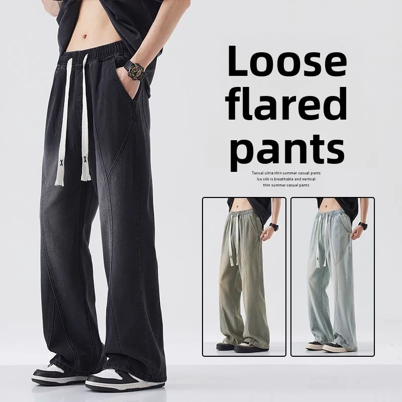 

Новая мода с вышивкой Y2K, широкие джинсы для пар, 2025 г., четыре сезона, европейские и американские повседневные брюки в стиле ретро, прямые брюки