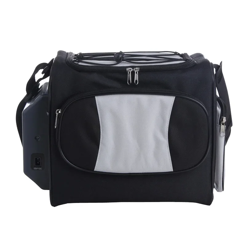 

-Portable Mini Fridge Soft-Side Cooler Bag With Thermoelectric Cooler And Warmer For Car & Hotel Use