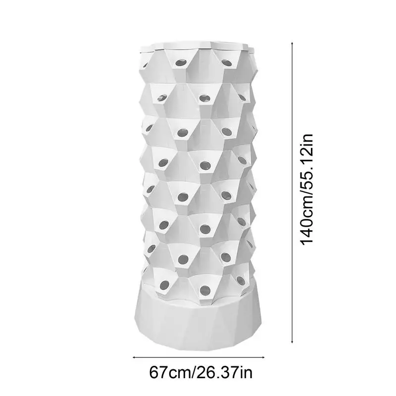 

Hydroponic Tower Starter Kit 64 Slots Vertical Hydroponic Planter With Water Pump Planter Tower For Strawberries Tomato Lettuce