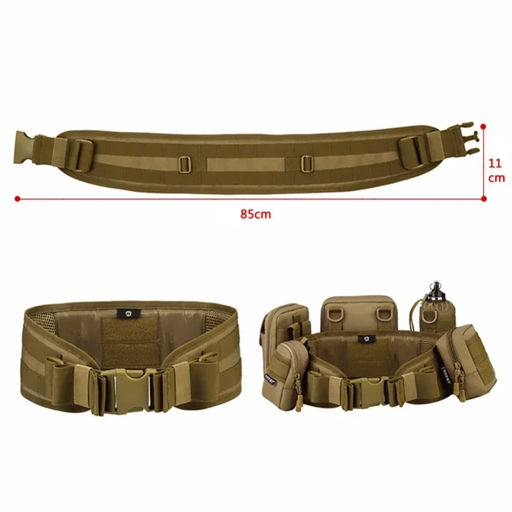 Outdoor Multifunction Tactical Girdle Waist Bag Molle Equipment Belt Bag Army Wide Belt Airsoft Paintball Sports Safety