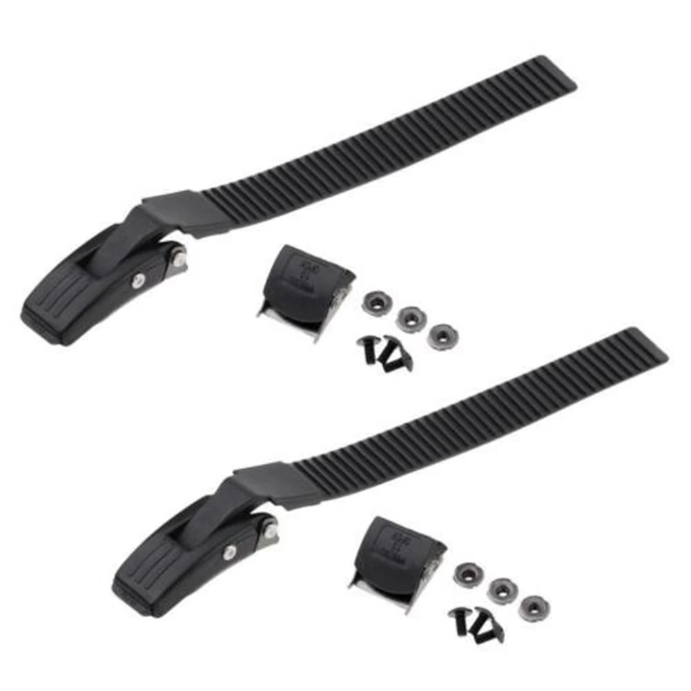 Buckle Roller Skating Inline Skate Strap Sport Outdoor 16pcs 2 Set Skate Strap Black Clips Inline Nut PP Material
