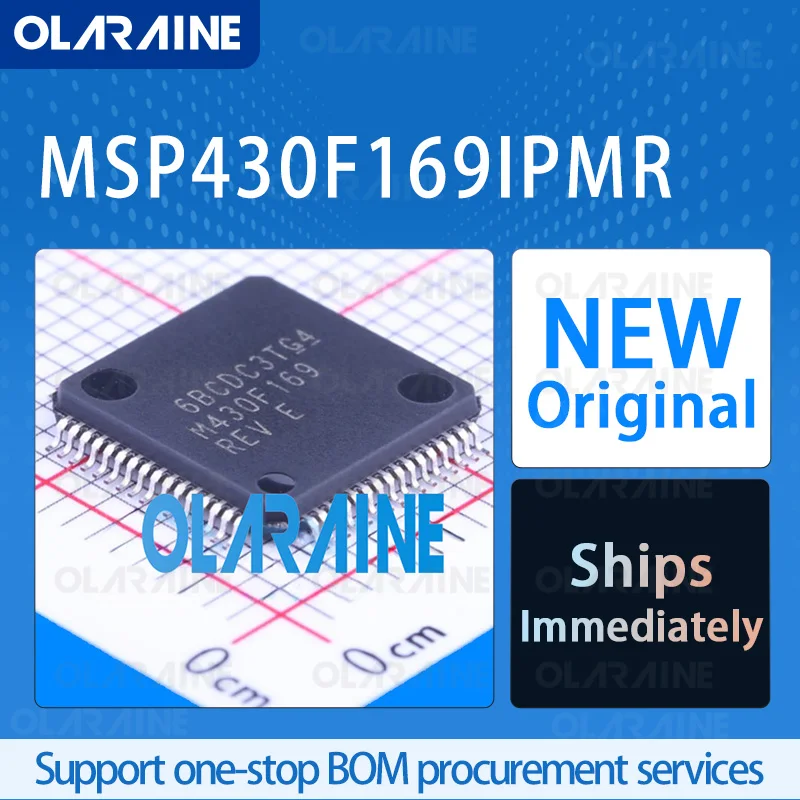 1/5/10Pcs MSP430F169IPMR LQFP-64 original ic chip 16-bit microcontroller  RoHS Core MSP430 48 I/O Voltage - 3.6 V