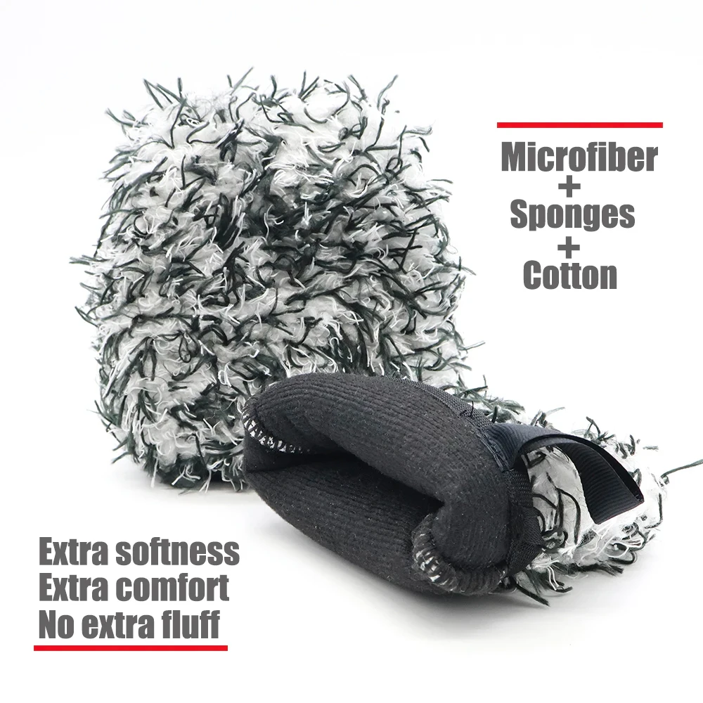 AUTOBRIGHT Car Wheel Hub Cleaning Glove Microfiber Detail Cleaning Dust Dirt Removal Edge Back Cleaning Specialized Car Washing view 5