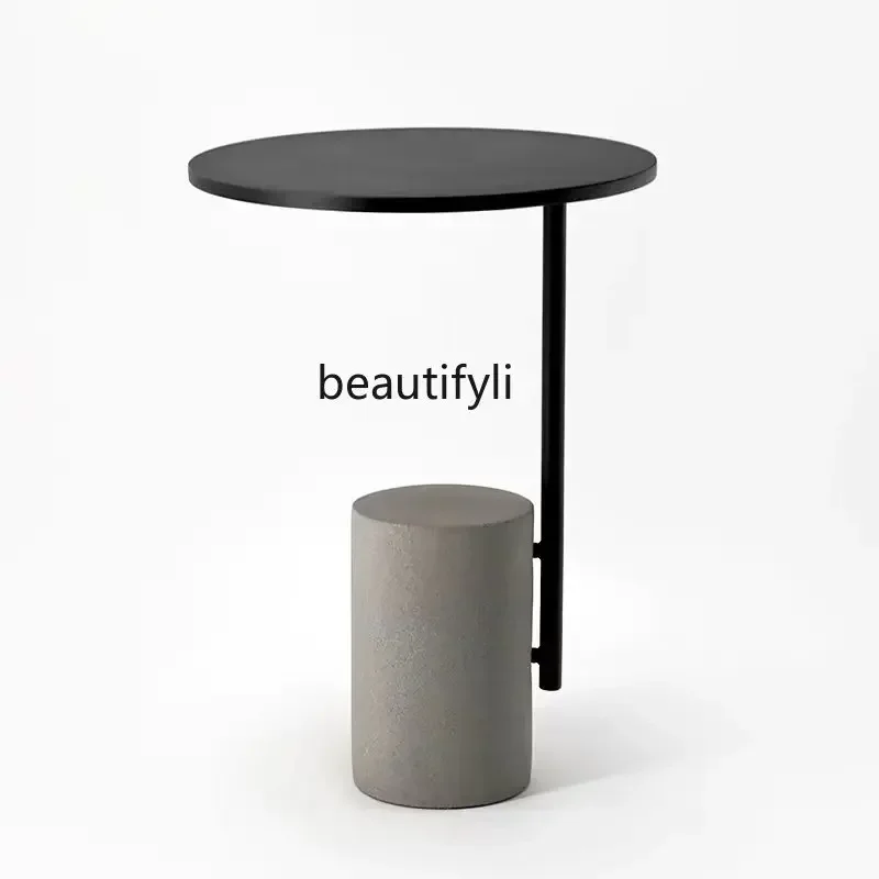 

P Living room sofa bedside few industrial wind cement outdoor balcony coffee table mini designer movable