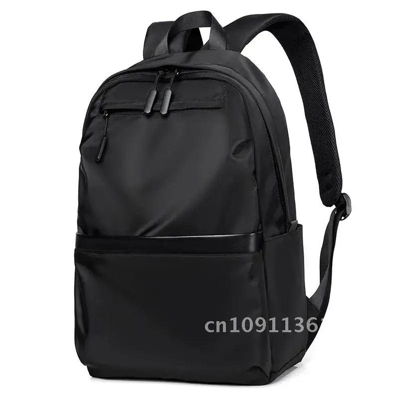 New Style on Business Backpack Nylon Solid Color Large Student Backpack Sale Capacity Men's Travel Schoolbag