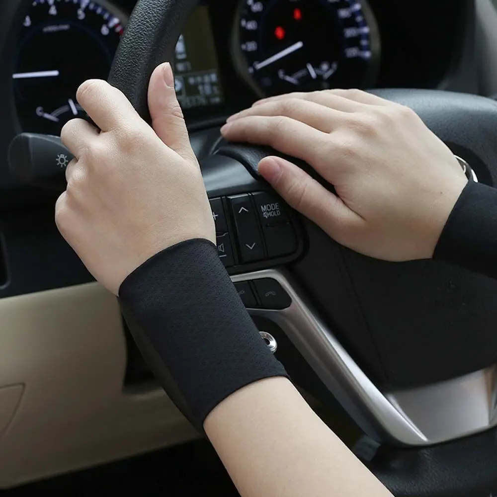 สําหรับผู้ชายผู้หญิงสายรัดข้อมือกลางแจ้ง Cooling แขนผ้าไหมน้ําแข็งแขนครีมกันแดดข้อมือขี่จักรยานแขนแขนสายรัดข้อมือกีฬา