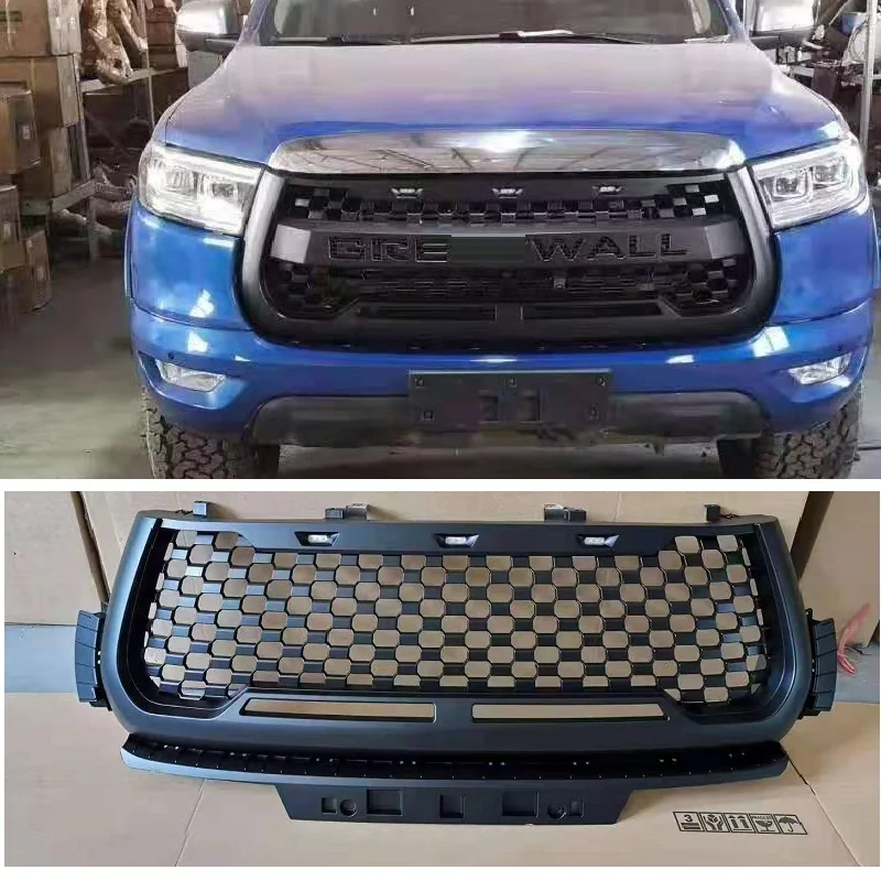 Auto Accessories Front Modify Racing Grills Grille Fit For Greatwall Poa Power 2020 2021 Mesh Mask Bumper Cover Grille