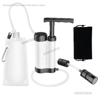 Water Purifier Pump Water Filtration System with 0.01 Micron Water Filter Outdoor Emergency Survival Gear for Camping Hiking