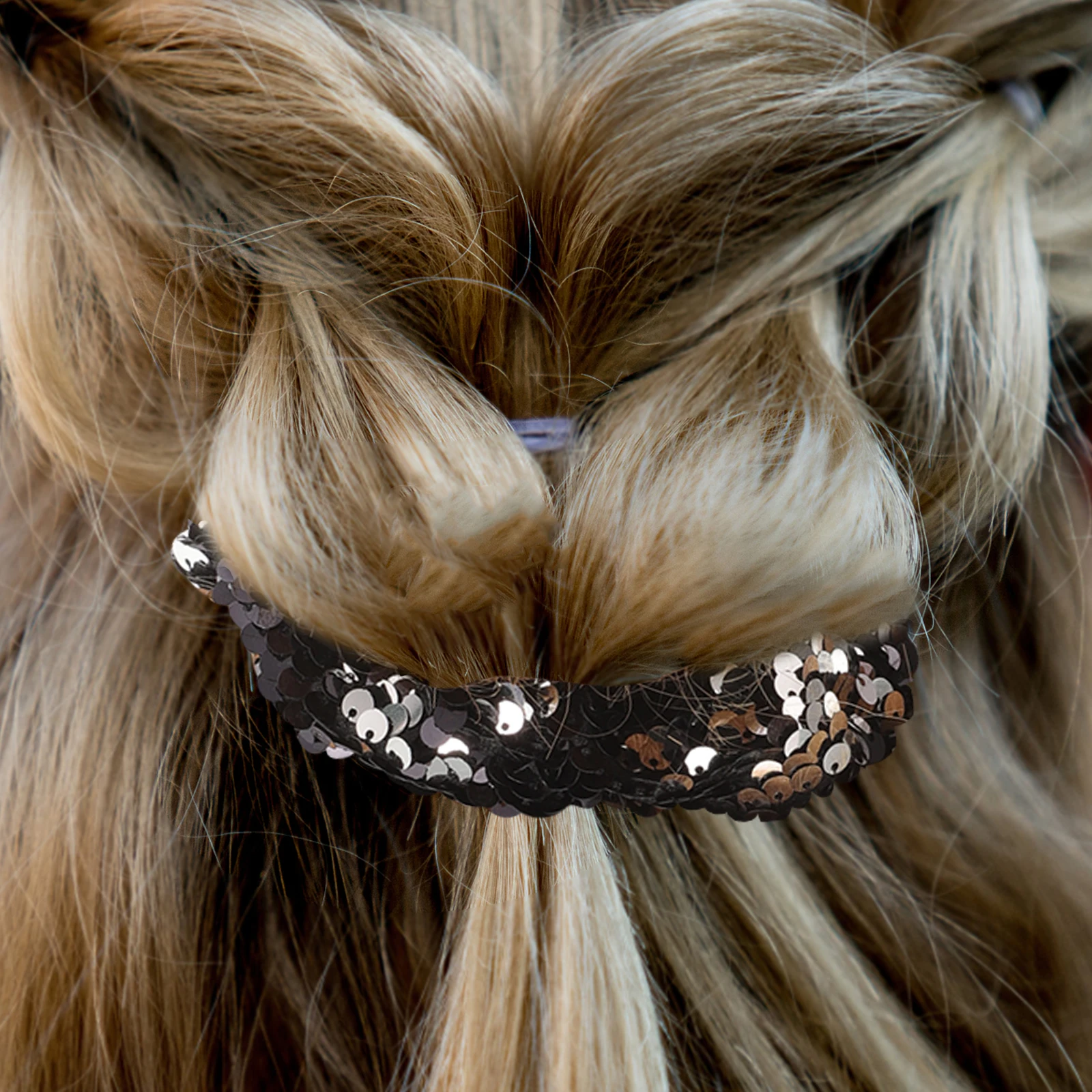 

3 Pcs Sequin Bands Elastic Hair Ties Bulk Ponytail Holders Women Scrunchies Fish Scales Hair Accessories for Daily Wear Parties